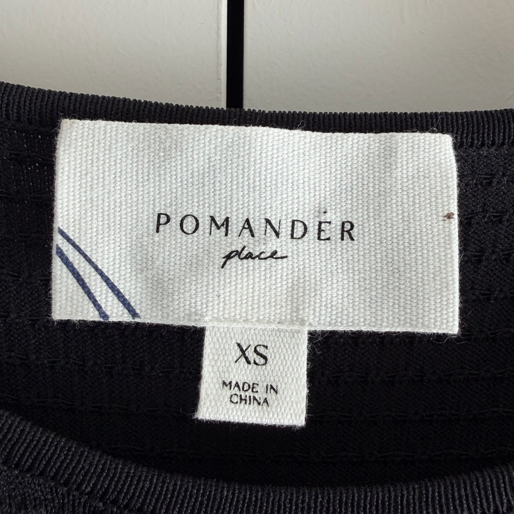 Tuckernuck Pomander Place Black Double Knit Lennox Midi Dress Puff Sleeves Sz XS - Picture 7 of 12